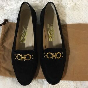 Salvatore Ferragamo Black Loafers for Women